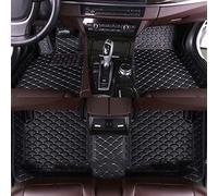 Tapis sur Tapis Voiture Tapis De Sol Voiture Personnalisés pour VW pour Phaeton Cinq Places 2007 2008 2009 2010 2011 2012 2013 2014 2015 2016 Auto Foot Pads(Black-Beige)