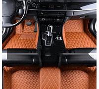 Tapis sur Tapis Voiture Tapis De Sol Voiture pour Jaguar pour S-Type pour SType pour S Type 1999~2007 Ensemble en Cuir Tampons Anti-salissures(LHD Brown)