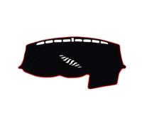 Tapis Tableau Bord Compatible avec Ford pour Focus Mk3 2011 2012 2013 2014 2015 2016 2017 2018 Couverture De Tableau De Bord De Voiture Tapis De Pare-Soleil(Left Hand Drive,Black Red Edge)