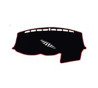 Tapis Tableau Bord Compatible avec Ford pour Focus Mk3 2011 2012 2013 2014 2015 2016 2017 2018 Couverture De Tableau De Bord De Voiture Tapis De Pare-Soleil(Right Hand Drive,Black Red Edge)