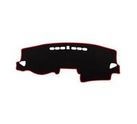 Tapis Tableau Bord Compatible avec Hyundai pour Kona 2017 2018 2019 2020 2021 2022 2023 Tapis De Tableau De Bord Intérieur Protection Pare-Soleil(Left Hand Drive,Black Red Edge)