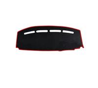 Tapis Tableau Bord Housse De Protection Tableau De Bord pour Fiat 500 500C 500E 2007-2024 Pare-Soleil Tapis Anti-UV Accessoires De Voiture Couverture Tapis Tableau Bord(Left Hand Red Edge)