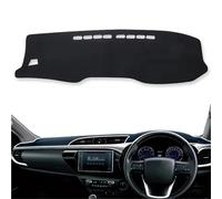 Tapis Tableau Bord Protection Solaire Tapis Tableau Bord Voiture Pare-soleil Pour Toyota Hilux AN120 AN130 2015 2016 2017 2018 2019 2020 2021 2022 2023 2024(RHD BLACK)