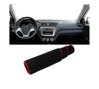 Tapis Tableau Bord Voiture Couverture Tableau Bord Voiture Pare-Soleil Tapis Compatible avec Kia pour Rio 3 UB Russie 2011 2012 2013 2014 2015 2016(A LHD Red Side)