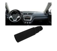 Tapis Tableau Bord Voiture Couverture Tableau Bord Voiture Pare-Soleil Tapis Compatible avec Kia pour Rio 3 UB Russie 2011 2012 2013 2014 2015 2016(A LHD Black Side)