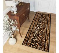 Tapis Tapis de couloir Design Salon Chambre à coucher Tapis moderne Noir Motif animalier 100 x 350