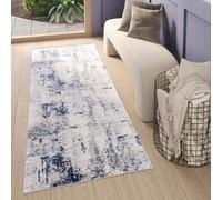 Tapis Tapis de passage Salon Chambre à coucher Modernes Design Beige Bleu Gris clair Vintage Chiné Estompé 3D Oekotex 70 x 250 cm