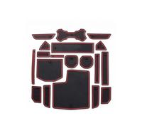 Tapis Tasse Porte Porte Fente Coussin Antidérapant Latex Tapis Auto Décoration Intérieure pour Jeep pour Wrangler JLU 2018-2019 Tapis De Tableau De Bord (Color : Black Red)