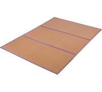 Tapis tatami japonais 80 x 55 - Matelas tatami pliable en rotin naturel - Confortable et durable - Design tissé à la main - Pour salon, chambre, yoga, méditation