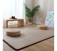 Tapis Tatami Japonais en Rotin Naturel - Matelas Sol Anti-Dérapant, Respirant pour Été, Pliable pour Chambre, Salon & Tapis Bébé(C,150x180cm)