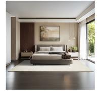 tectake® Tapis Salon à Poils Ras Tapis Chambre Doux, Antidérapant & Lavable 200x290cm idéal Décoration Salon, Bureau, Chambre, Cuisine, Dressing, Descente de lit, Maison, Couloir