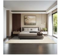 Tapis - TECTAKE - Tapis à poils ras SOFT ZONE surface douce et hypoallergénique dessous antidérapant - 200 x 290 cm - Beige