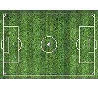 Tapis Terrain de Foot 80x55 cm Tapis en Vinyle sans Cheveux Idéal pour Zone de Jeux Chambres de Jeunes Tapis de Football Facile à Nettoyer (80x55 cm)