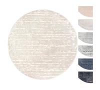 Tapis - TESSO LIVING - Salon Ronde Blanc - Poils Courts - Moderne