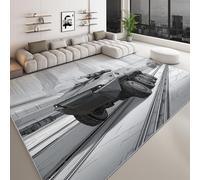 Tapis Thème Militaire Véhicules Blindés, Tapis Antidérapant Poil Ras 80 x 150 cm Moquette Lavable en Machine Gris pour Salon Chambre Coucher Entrée D'intérieur Décoration