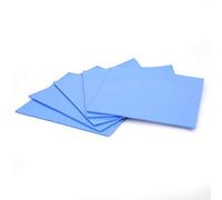 Tapis thermique, 5 feuilles de conductivité thermique en silicone, 100 x 100 x 1,5 mm, tampon de conduction thermique GPU, coefficient de conductivité 1,5 W/m-k, coussinets thermiques