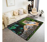 Tapis Tigre De La Faune 3D Motif Chambre À Coucher Salon Chambre Décoration Le Plancher Intérieur Région Tapis Antidérapant 40 X 60 Cm - Nettoyage Facile ,avec Support en Caoutchouc -3511139180680