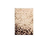 Tapis Tissé à Poils Ras "Naila" Crème & Marron 80 x 150 cm Beige G