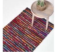 Tapis tissé Chindi multicolore - Folk - 66 x 200 cm