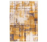 Tapis Tissé Doux à Poils Courts Saphira Jaune 160 x 230 cm Jaune