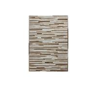 Tapis Tissé en Cuir Fait Main "Lavish" Crème 160 x 230 cm