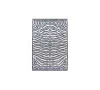 Tapis Tissé Ethnique à Poils Courts "Sarai II" Gris 80 x 150 cm