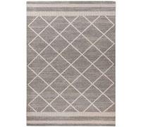 Tapis Tissé Graphique Rhombus II Beige & Marron 80 x 150 cm