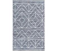 Tapis Tissé Imprimé à Poils Plats Maya II Anthracite 160 x 230 cm Gris