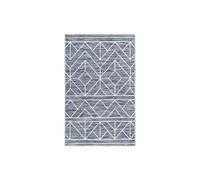 Tapis Tissé Imprimé à Poils Plats Maya II Anthracite 200 x 290 cm Gris