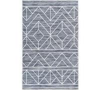 Tapis Tissé Imprimé à Poils Plats Maya II Anthracite 200 x 290 cm Gris