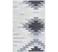 Tapis Tissé Imprimé à Poils Plats "Maya V" Gris 200 x 290 cm