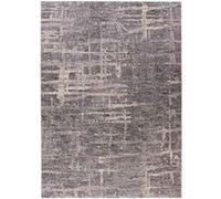 Tapis Tissé Imprimé Abstrait Jaka Gris 80 x 150 cm Gris