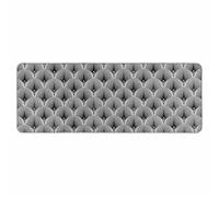 Douceur d'Intérieur – Tapis tissé imprimé "Casella" – 45 x 120 cm – Gris G