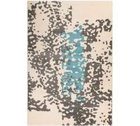 Tapis Tissé Imprimé Naila Crème & Bleu 120 x 170 cm Beige