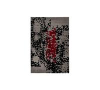 Tapis Tissé Imprimé "Naila" Noir & Rouge 200 x 290 cm