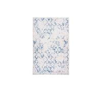 Tapis Tissé Imprimé Vintage Peron IV Blanc & Bleu 80 x 150 cm Blanc