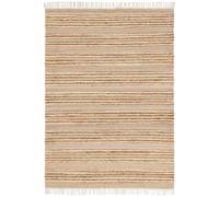 Tapis Tissé Main en Laine et Jute Naturel pour Salon ou Chambre Effet de Relief Compatible Chauffage au Sol - 120x170cm