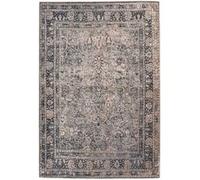 Tapis Tissé Oriental Vintage à Motifs Faye Noir 110 x 180 cm