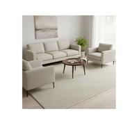 Tapis tissé plat - MELIS HOME - 160x230 cm - Rectangulaire - Motif circulaire - Crème