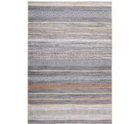 Tapis Tissé Rayé Vintage à Motifs Faye Multicolore 190 x 290 cm