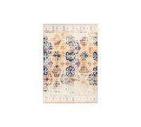 Tapis Tissé Rétro à Poils Courts Saphira Beige 160 x 230 cm Beige