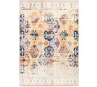 Tapis Tissé Rétro à Poils Courts Saphira Beige 160 x 230 cm Beige