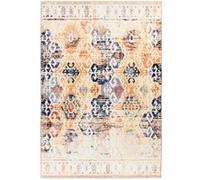 Tapis Tissé Rétro à Poils Courts Saphira Beige 160 x 230 cm Beige