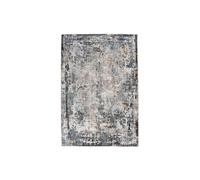 Tapis Tissé Vintage à Motifs Faye Noir 75 x 150 cm