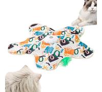 Tapis Tournant Automatique Pour Chat,Tapis Automatique 3 Modes à Activation Tactile | Jouets Interactifs en Forme d'Étoile pour Félins - Pour Animaux de Compagnie : Ennui, Exercice, Jeu d'Intérieur