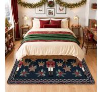 Tapis traditionnel casse-noisette avec citation de Noël 1,2 x 1,8 m