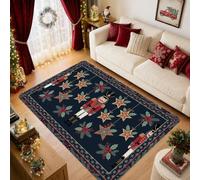 Tapis traditionnel casse-noisette avec citation de Noël 1,5 x 2,1 m