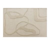 Tapis tufté 100% laine - 160 x 230 cm - Beige - 2200g/m² - ALINOR