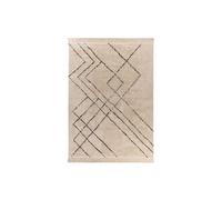Tapis Tufté à la Main Ethnique "Mylen VI" Beige & Noir 120 x 170 cm
