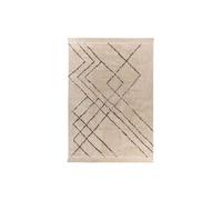 Tapis Tufté à la Main Ethnique Mylen VI Beige & Noir 80 x 150 cm